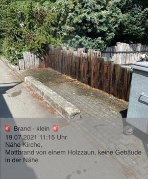 Mottbrand von einem Holzzaun